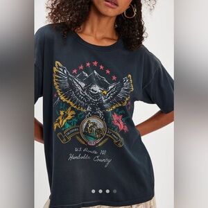 NWT FREE PEOPLE X DAYDREAMER Route 101 Eagle Merch Tee MSRP $88